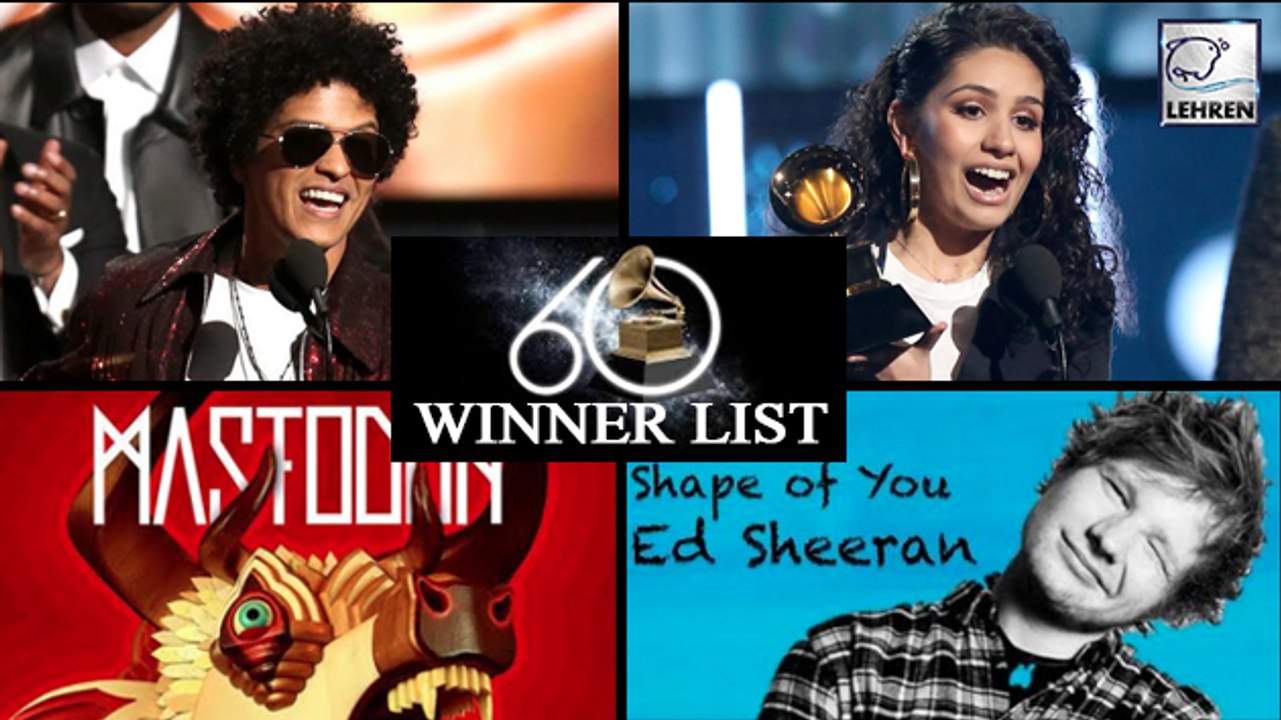 Grammy Awards 2018 Full Winners List | Bruno Mars