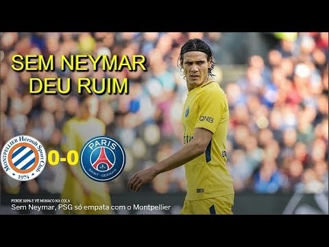 MONTPELLIER 0 X 0 PSG - MELHORES MOMENTOS (NEYMAR FEZ FALTA) CAMPEONATO FRANCÊS 2017