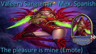 Valeera Sanguinar (Rogue) sounds in 12 languages -Hearthstone✔