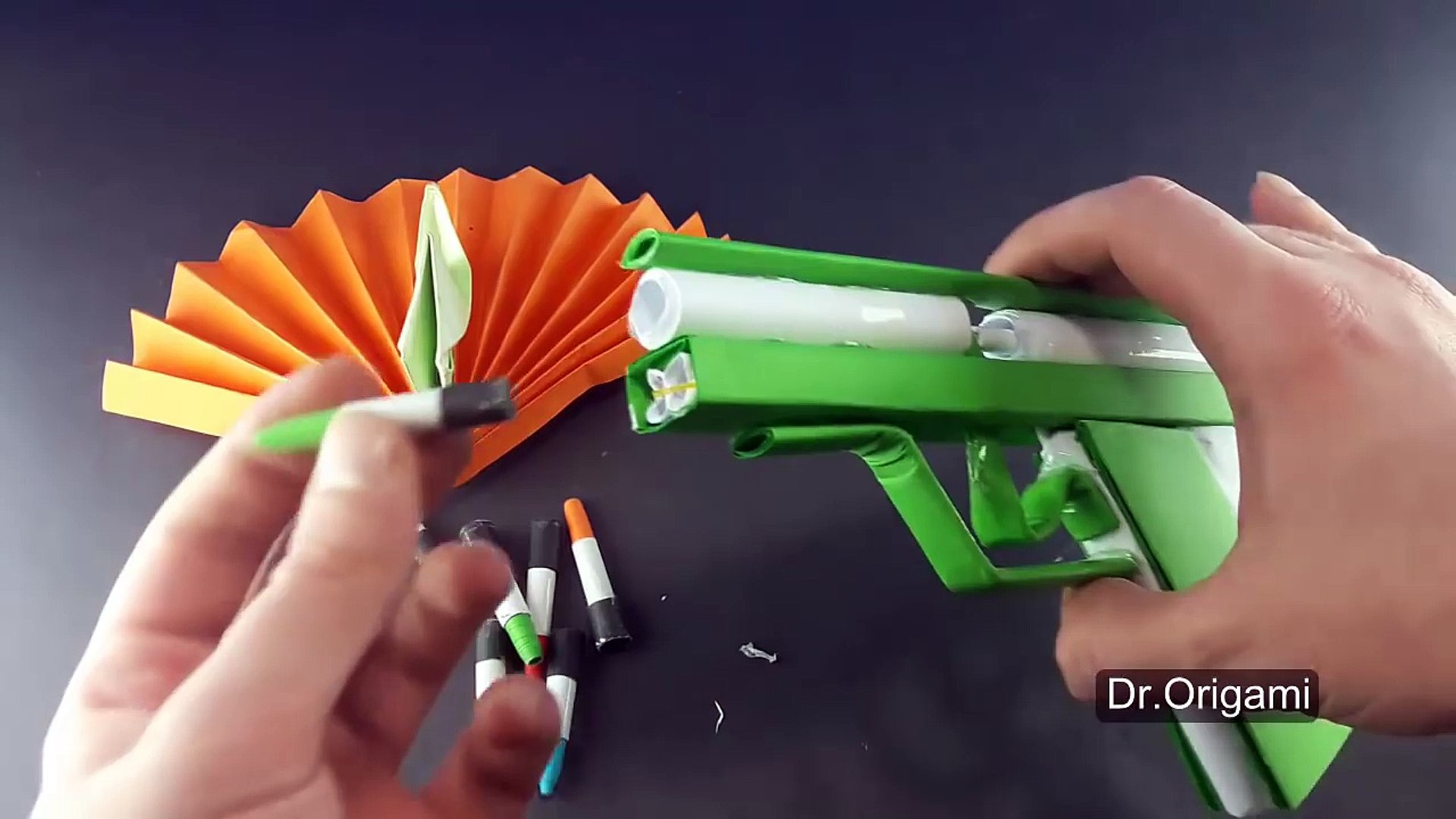 how to make origami gun