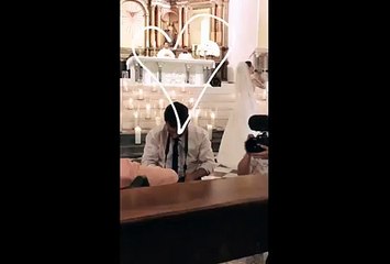 Stephanie Cayo sorprendió a Chad Campbell con romántica canción en plena boda
