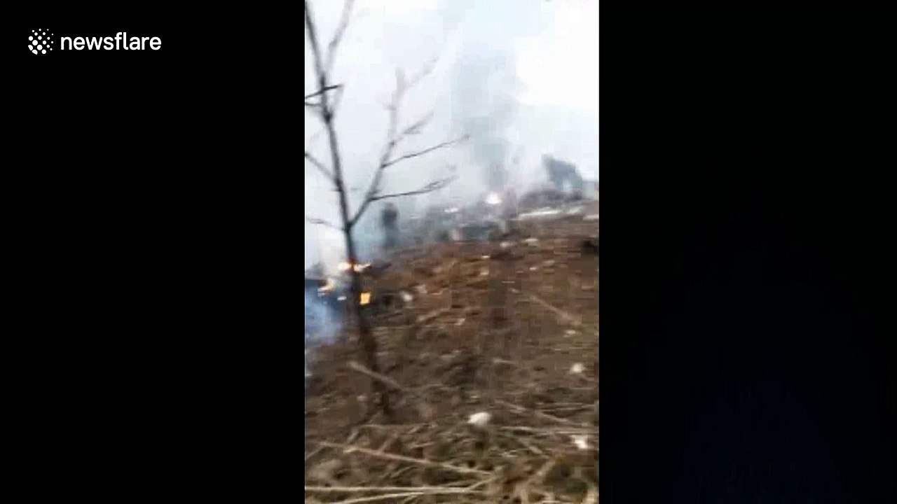 Chinese military plane crashes during training