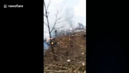 Chinese military plane crashes during training