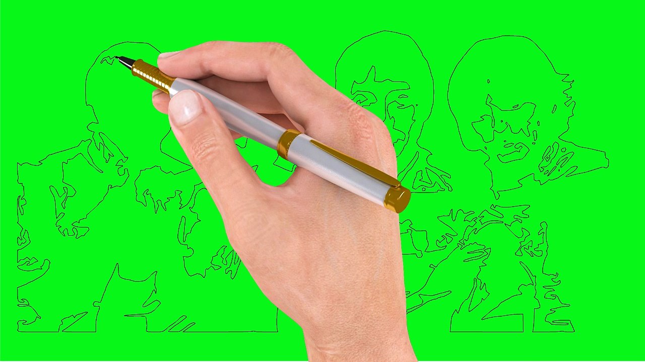 GREEN SCREEN - PANTALLA VERDE - DIBUJANDO BEATLES - 3