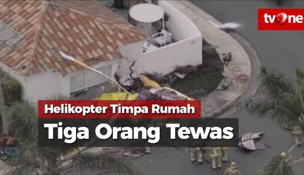Helikopter Jatuh Timpa Rumah, Tiga Orang Tewas