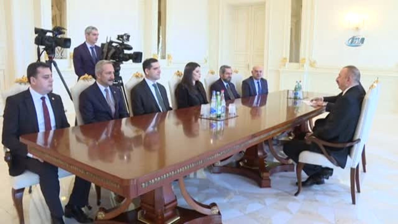 Çalışma Bakanı Sarıeroğlu Azerbaycan'da- Bakan Sarıeroğlu, Azerbaycan Cumhurbaşkanı Aliyev ile...