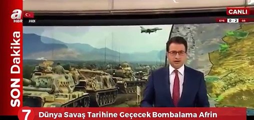 Kahraman Türk pilot Afrin'de 20metreye alçalarak  YPG tünelini vurdu