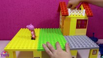 Peppa Pig House Building Playset ◕ ‿ ◕ Lets Make Peppa Pig Swimming Pool and Grandpa Boat