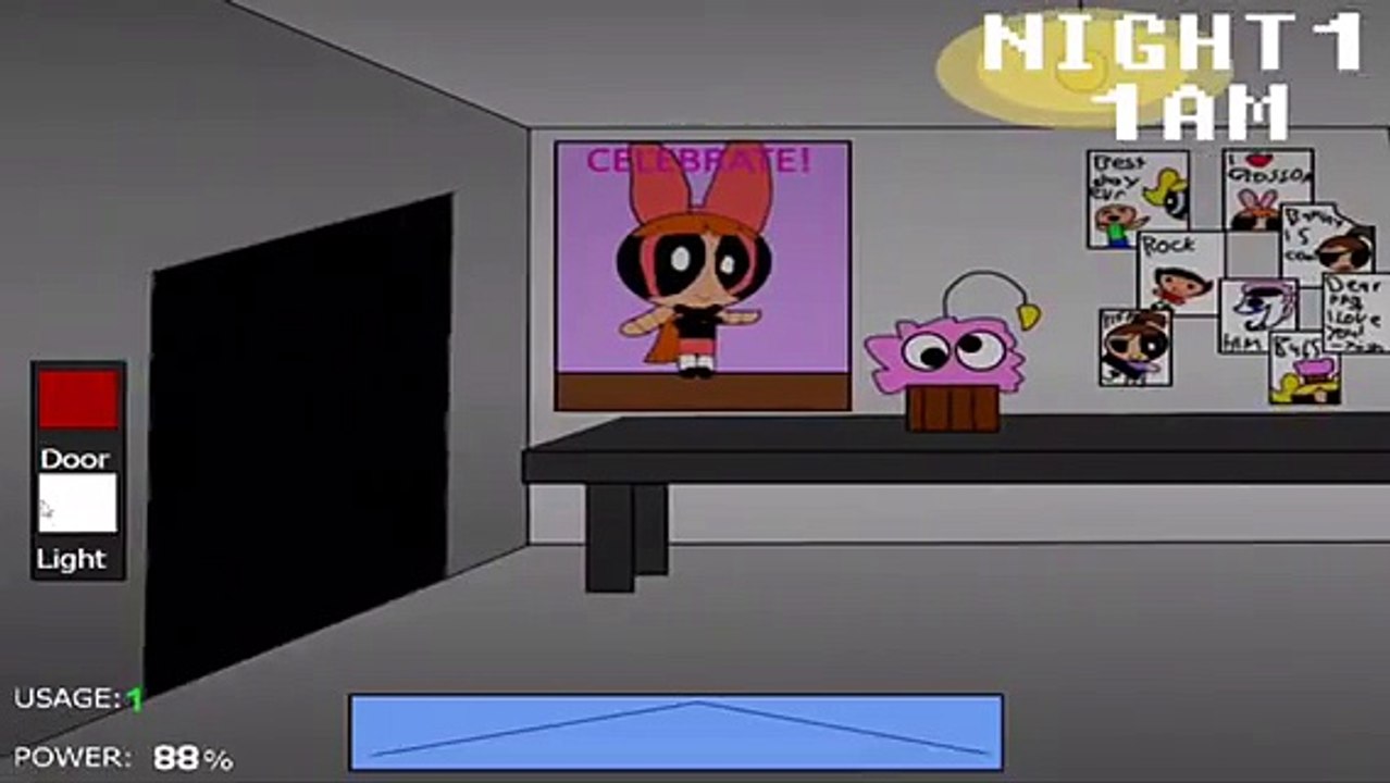 (THE PPGS) FIVE NIGHTS AT POWERPUFF GIRLS GAMEPLAY #1
