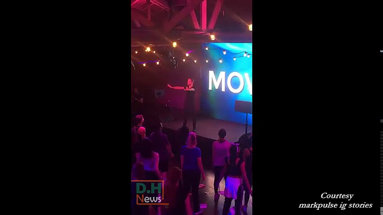 Derek and Julianne Hough hosting MOVE Experienc...