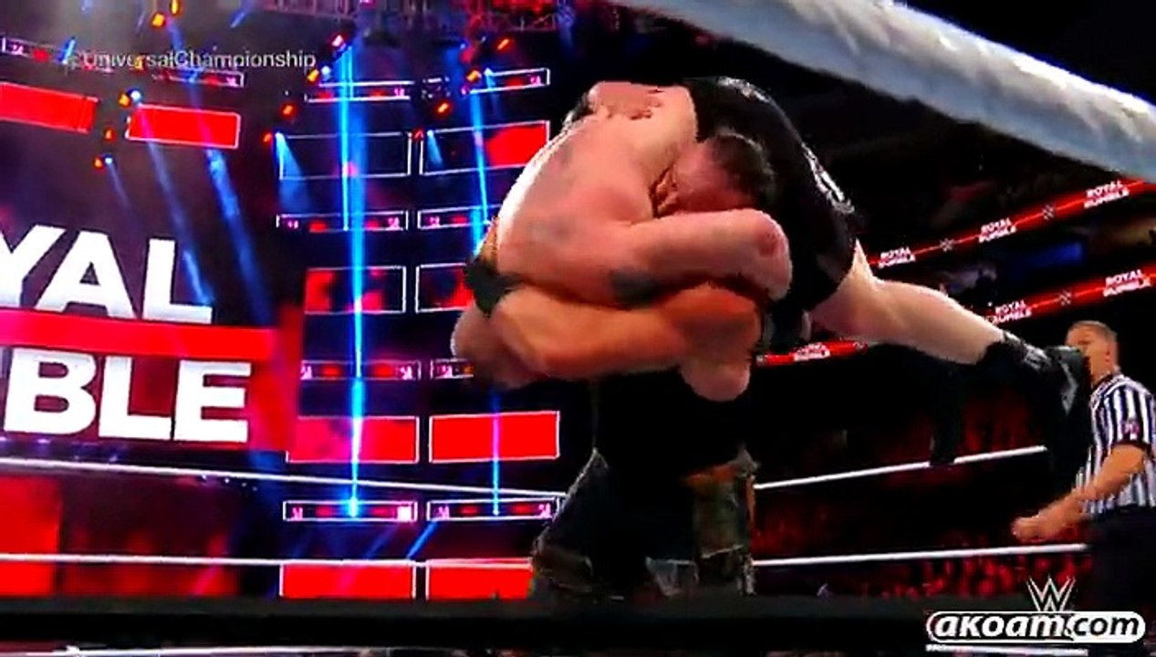 Brock Lesnar VS Braun Strowman  Match WWE Royal Rumble 2018