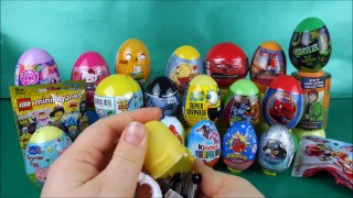 25 surprise eggs cars 2 disney toy story turtles lego minifigure kinder, Easter eggs