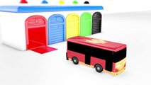 Colors for Children to Learn with 3D Toy Bus SuperHeroes for Kids - Learning Videos