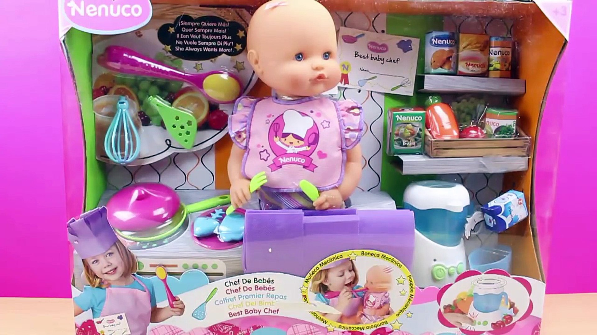 Nenuco Chef de Bebés | Juguetes de la Muñeca bebé Nenuco | Comiditas de juguete para bebés - Vídeo Dailymotion