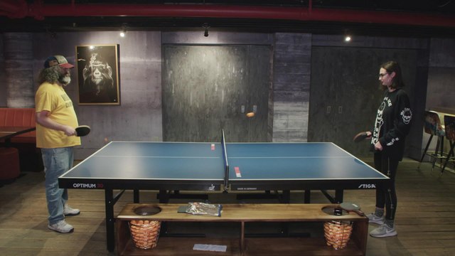 Playing Ping Pong with Comedian Judah Friedlander