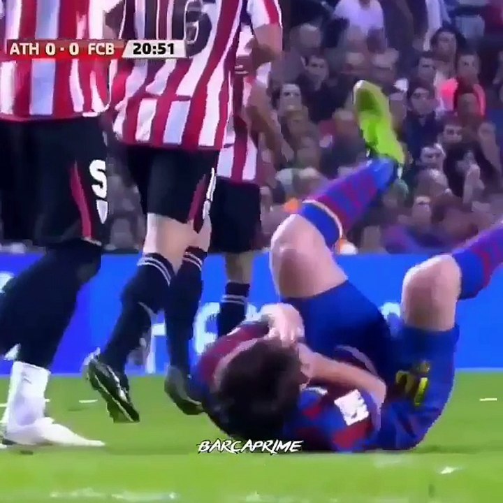 Brutal Tackes on Messi