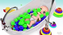 Colors Learning for Kids 3D Baby doll bath time play 3 | Learn colours for children Toddlers