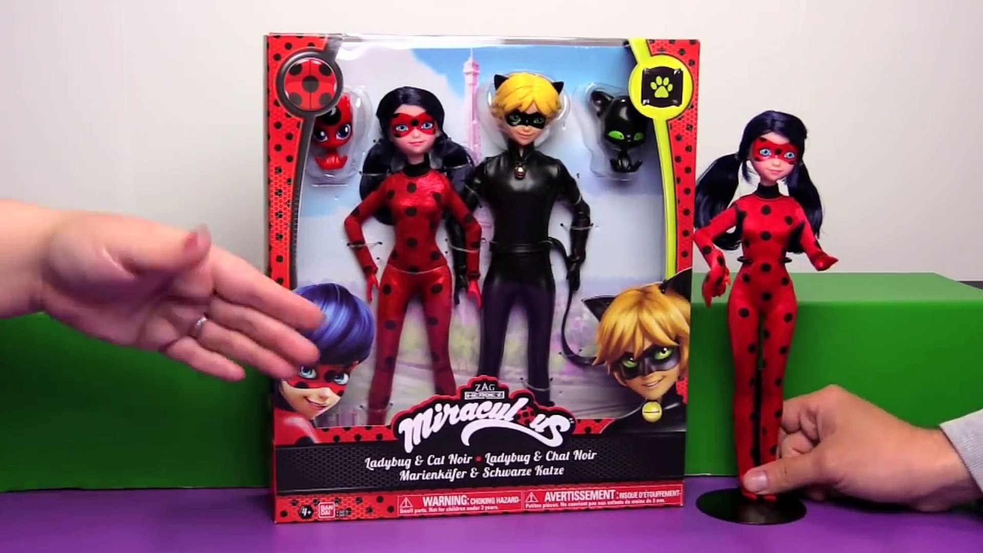 Pack de 2 figurines Miraculous - Ladybug & Chat Noir