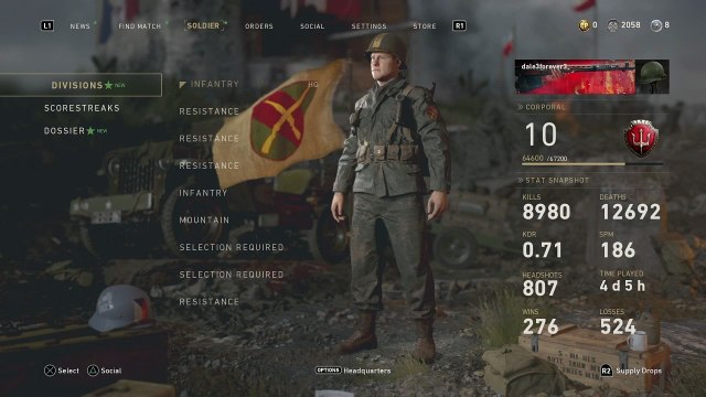 Call of Duty®: WWII* the fastest way to prestige resistance division