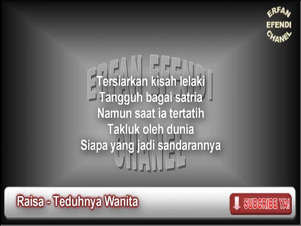 Raisa - Teduhnya Wanita Karaoke Lirik Cover