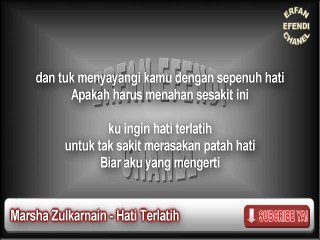 Marsha Zulkarnain - Hati Terlatih Karaoke Lirik Cover