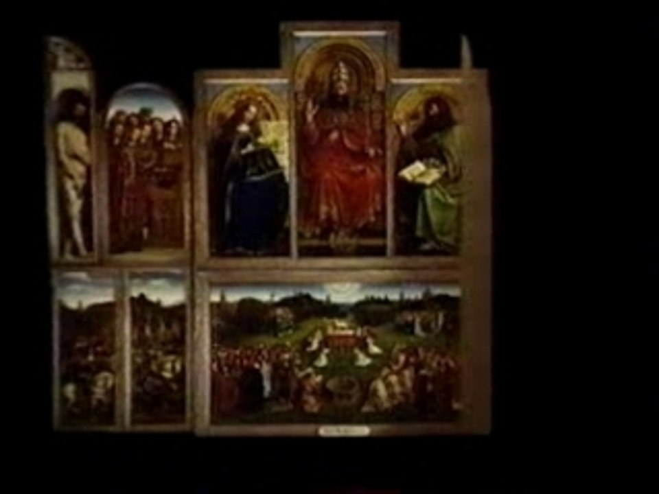 Peinture À L'huile  L'agneau Mystique De Van Eyck 1
