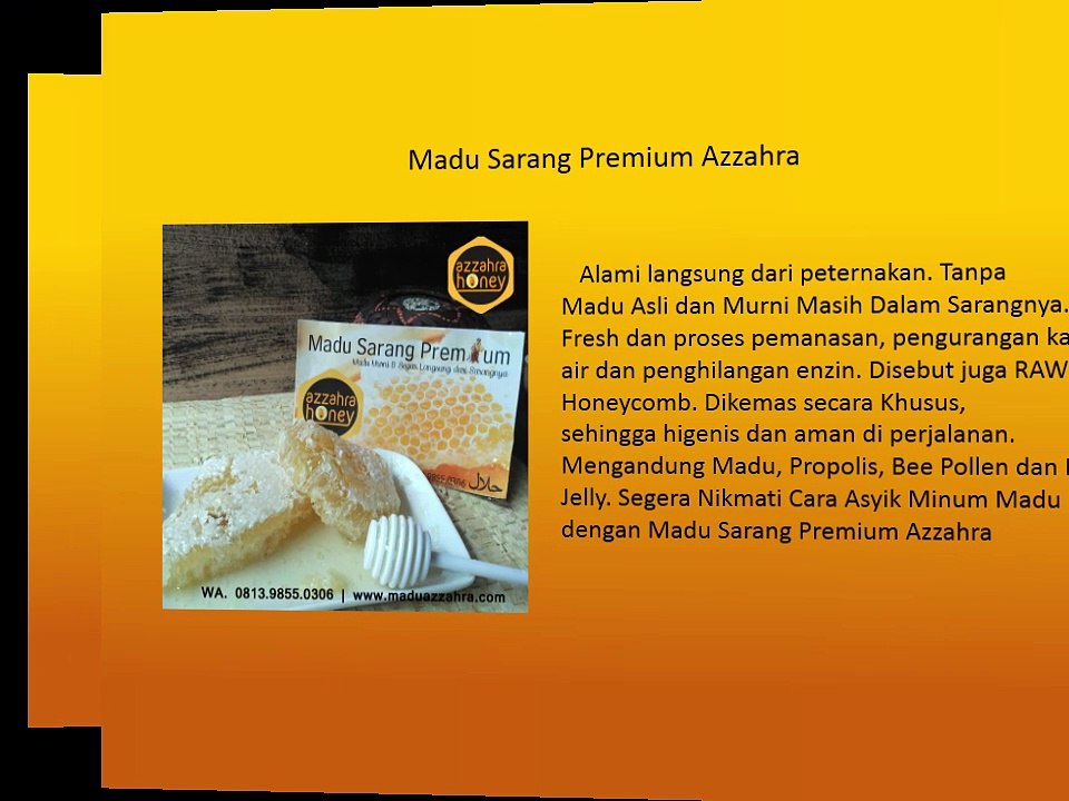 Garansi Uang Kembali, WA +62 813-9855-0306, Madu dan Sarang