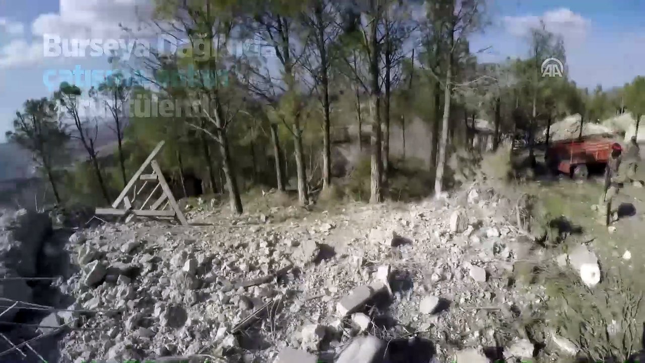 Burseya Dağı'nda çatışma anları görüntülendi