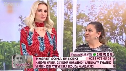 ABD'li askere evlatlık verilen kız gerçek annesini Esra Erol'da buldu