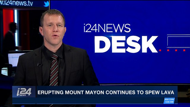 i24NEWS DESK | Erupting Mount Mayon continues to spew lava | Tuesday, January 30th 2018