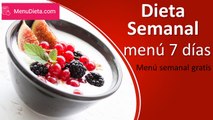 Dieta Semanal para Adelgazar 5 kilos (menú dieta)