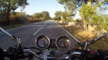 Suzuki Bandit | Winter ride thru typical Alentejo road and village in Portugal  (with pure engine sound)