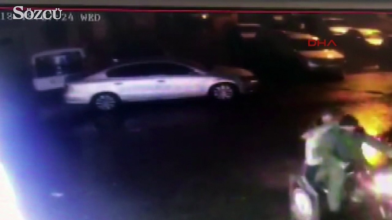 Roketli saldırı güvenlik kamerasına yansıdı