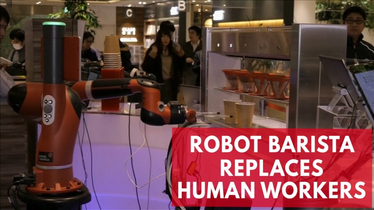 Robot barista replaces human workers in Japan