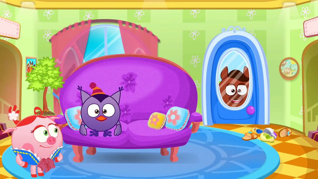 Смишарики - Нюша салон красоты . Детский развивающий игровой мультик для детей.