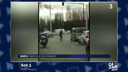 Un contrôle de police dérape en Ile-de-France : un motard de la police tire sur une voiture