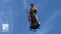 Someone created a jet-powered flying Segway