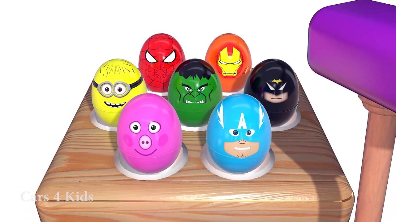 COLOR McQueen & PACMAN in 3D Cars Cartoon for Kids and Colors for Children Fun Video