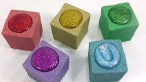 DIY How To Make Colors Kinetic Sand Glitter Slime Learn Colors Slime Clay Bubble