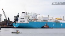Liquefied Natural Gas Produced in Siberia Arrives in Boston
