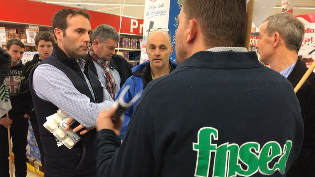 La FDSEA en action pour traquer les produits chez Leclerc