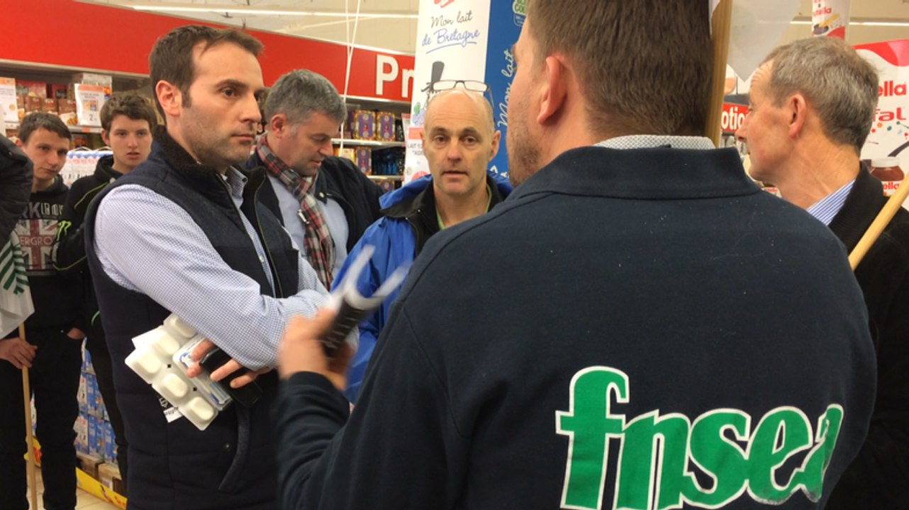 La FDSEA en action pour traquer les produits chez Leclerc