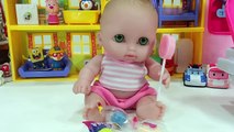 Baby Doll Potty Training Food candy - baby doll eat & poop - Bath Time Playing Shower toy