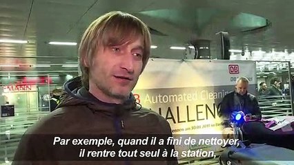 Berlin: courses de robots nettoyeurs à la gare