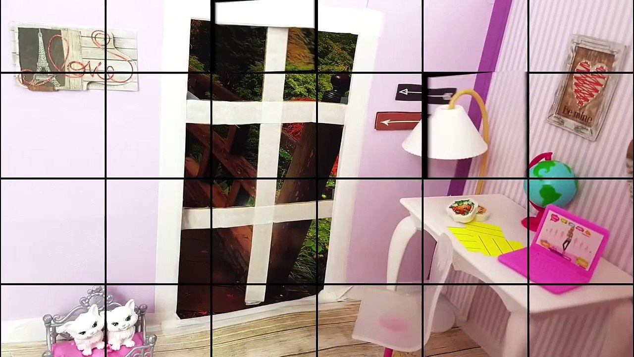 Manualidad Habitación de chicas para casas de muñecas Barbie