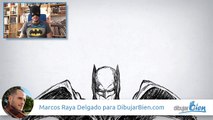 Batman con la armadura de Ironman - Cómo dibujar bien -- Batman Arkham knight -- Dibujar Bien.com