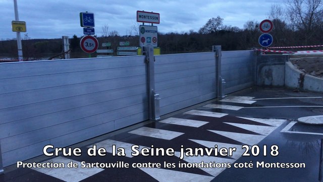 Crue de la Seine 29 janvier 2018 : Sartrouville protégée des inondations coté Montesson