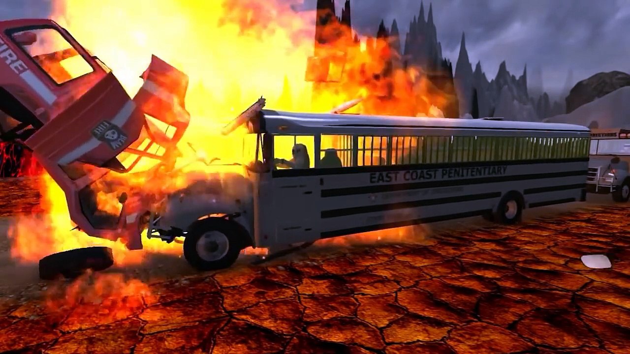 Buses Pirates | Автобусы Пираты и БОСС 4 серия , Дурацкая Собачка и машинки BeamNG Drive