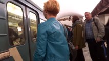 Ride on the metro in Moscow, Russia Москва, Россия