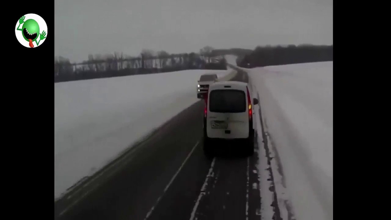 Sonu Gelmeyen Korkunc Arac Kazaları (karda trafik kazaları) Yenii !!!